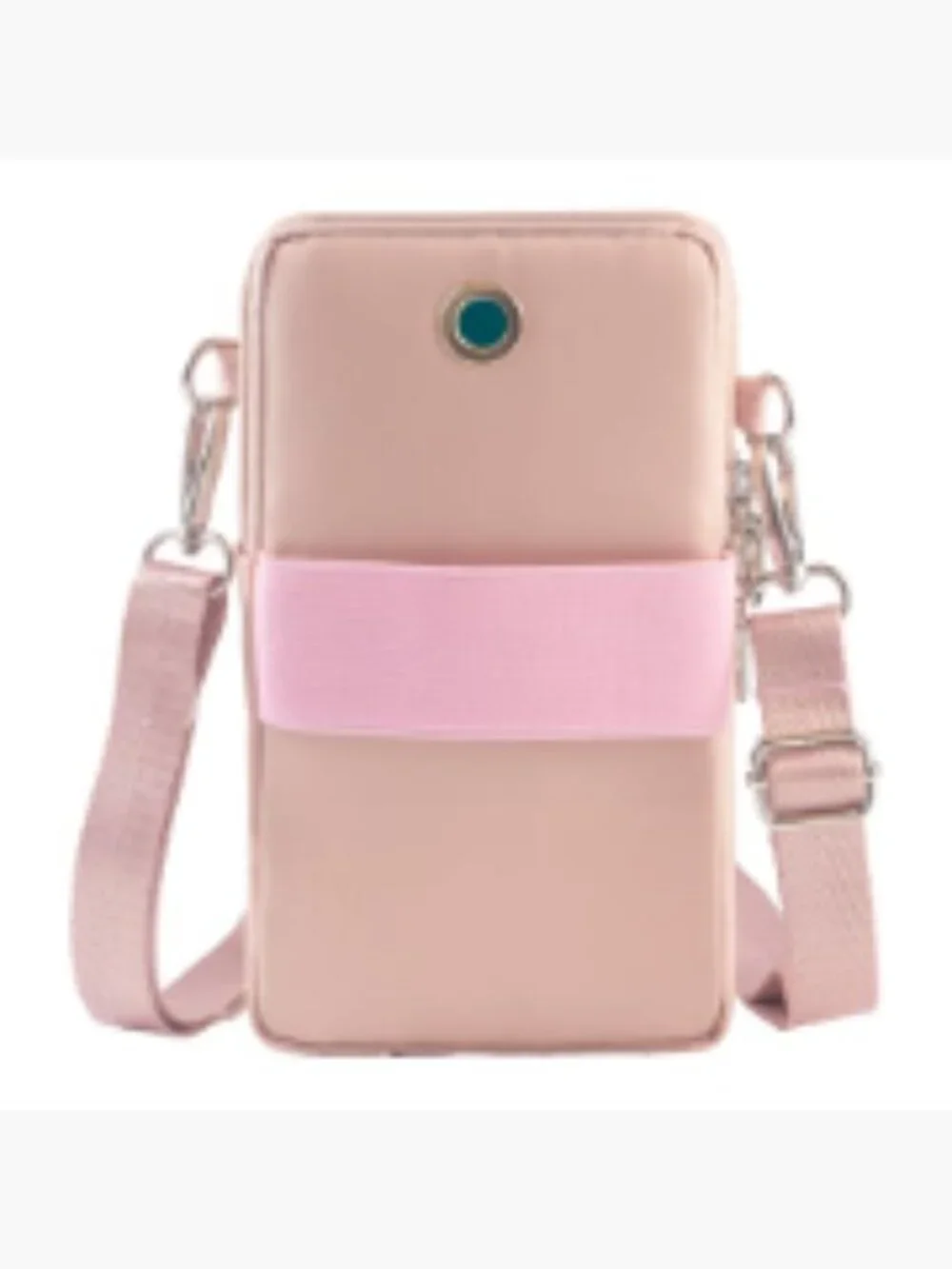 Women's Nylon Crossbody Bag with Detachable Strap, Phone Pocket & Wallet